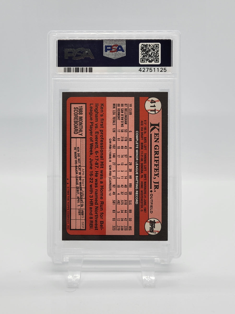 1989 Topps Traded Ken Griffey Jr. Rookie Card Graded PSA 9 RC #41T Mariners  - Inscriptagraphs Memorabilia - Inscriptagraphs Memorabilia