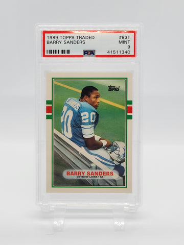 1989 Topps Traded BARRY SANDERS RC Rookie PSA 9