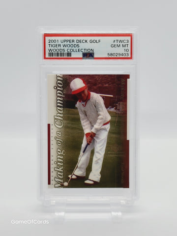 2001 Upper Deck Golf TIGER WOODS RC Rookie PSA 10