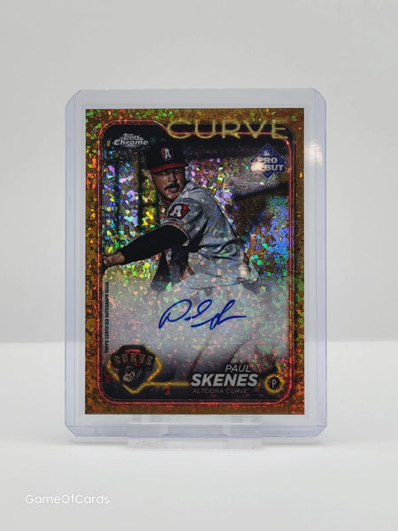 Topps Chrome スナイデル autograph サイン 2024 Topps Chrome PAUL SKENES RC Auto Autograph /50 Gold Mini