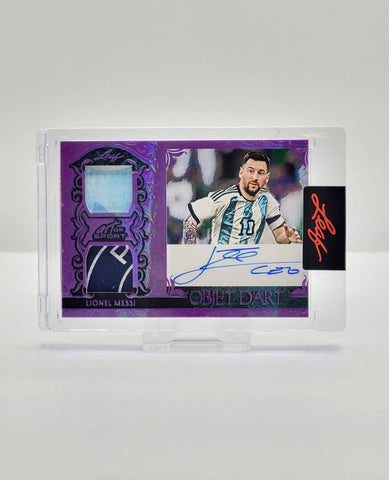 2023 Leaf Art of Sport LIONEL MESSI Dual Team Patch Auto Autograph 5/5 - Wow!!