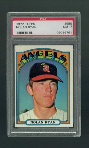 1972 Topps #595 Nolan Ryan California Angels PSA 7 NM