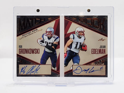 2025 Leaf History Book ROB GRONKOWSKI + JULIAN EDELMAN Auto /25 🔥