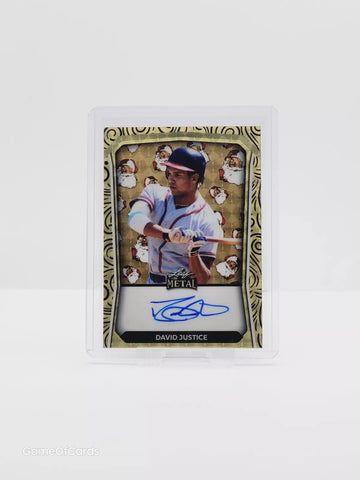 2024 Leaf Happy Holidays DAVID JUSTICE Auto Autograph 1/1 - GOLD Superfractor 🔥
