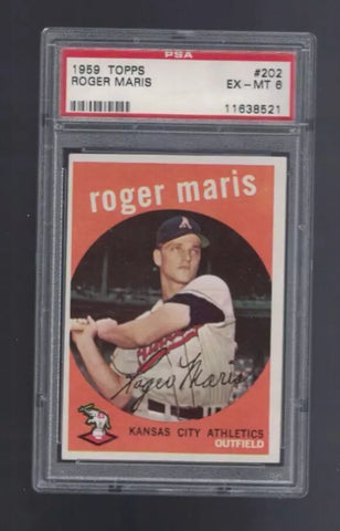 1959 Topps Roger Maris Card #202 PSA 6 Ex-mt US $139.99