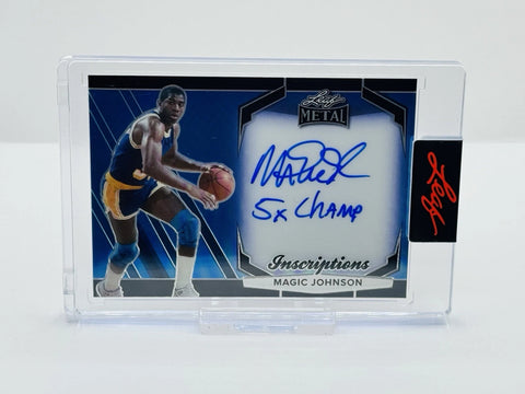 2025 Leaf Metal Authentics MAGIC JOHNSON Auto Inscription /150 - “5x Champ” 🔥