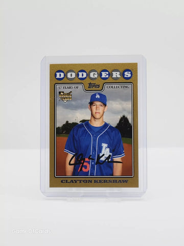 Clayton Kershaw 2008 Topps Update Rookie Card Baseball RC Gold #UH240 #/2008 (J)