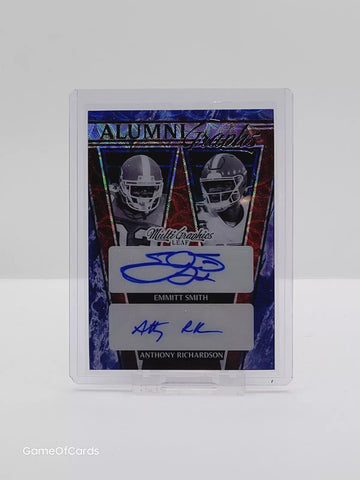 2023 Leaf Eclectic MultiGraphics EMMITT SMITH + ANTHONY RICHARDSON Autograph 1/4