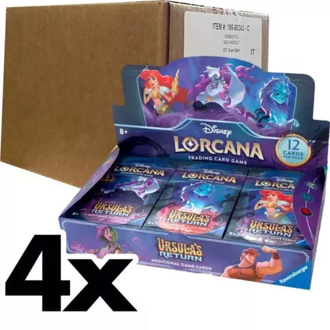 SEALED CASE 4x Ursula's Return Booster Box Disney Lorcana TCG